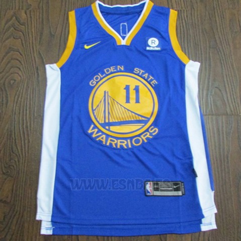 Camiseta Golden State Warriors Klay Thompson #11 2017-18 Azul